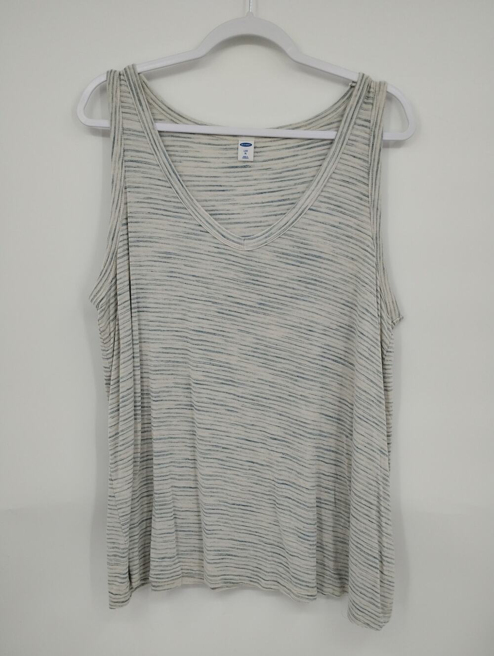 Old Navy Luxe Tank V-neck Cool Space Dye Gray XL Discontinued
